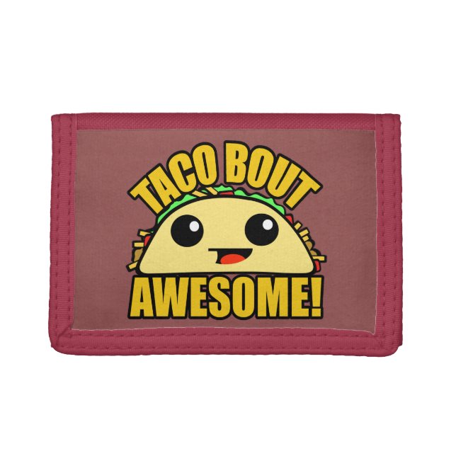 Taco Bout Awesome Tri-fold Wallet (Front)