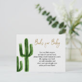 Taco bout baby Cactus Baby Shower Books for Baby Invitation Postcard (Standing Front)