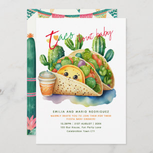 Taco 'bout Baby Fiesta Baby Shower Fun Cute Invitation
