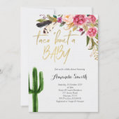 Taco bout baby Floral Couples Shower Invitation (Front)