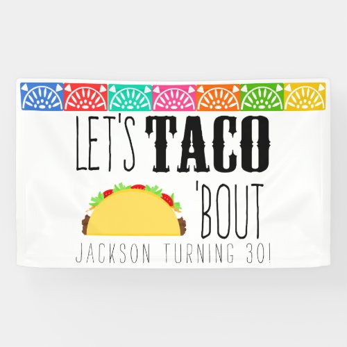 Taco Bout Birthday Party Banner