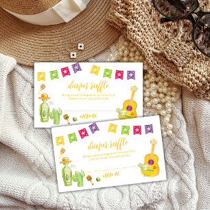 Taco 'Bout Cactus Lime Diaper Raffle Baby Shower Enclosure Card