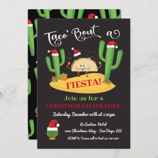 Taco' bout Christmas Fiesta party invitation