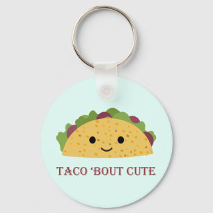 Taco Bout Cute Kawaii Taco Keychain