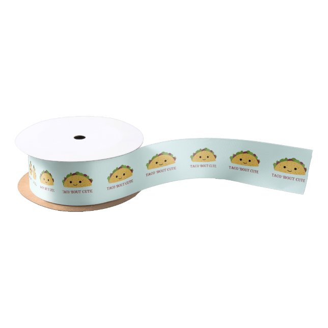 Taco Bout Cute Kawaii Taco Satin Ribbon (Spool)