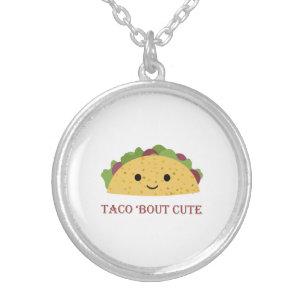Taco Bout Cute Kawaii Taco Silver Plated Necklace
