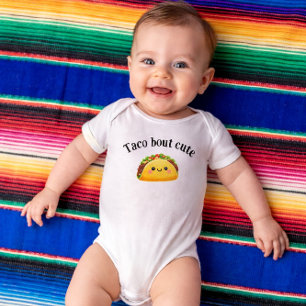 Taco bout cute - taco theme clothing for baby bodysuit