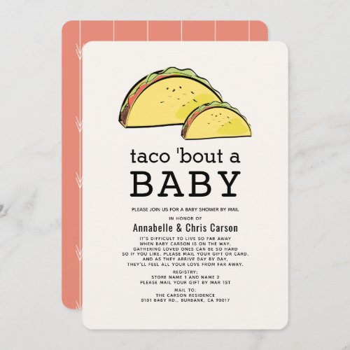 Taco Bout Fiesta Baby Shower by Mail Invitation