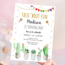 Taco 'Bout Fun Fiesta 1st Birthday Invitation