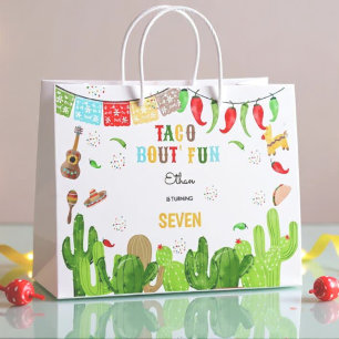 Taco bout fun fiesta mexican birthday large gift bag