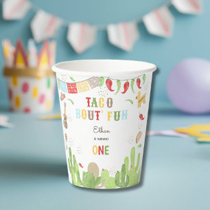 Taco bout' fun fiesta mexican first birthday paper cups