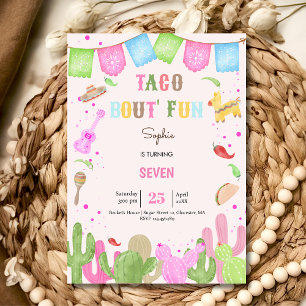 Taco bout fun fiesta mexican fun birthday invitation