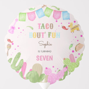 Taco bout fun fiesta mexican girl birthday balloon