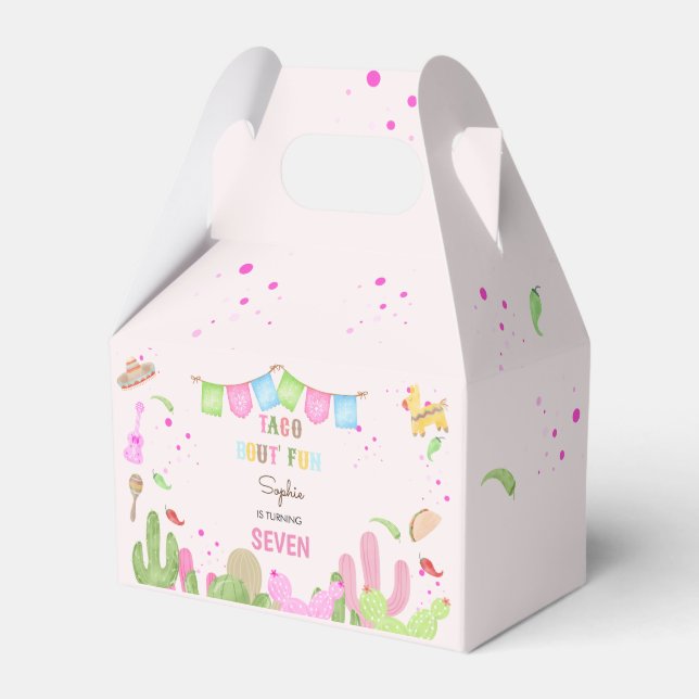 Taco bout fun fiesta mexican girl birthday favor boxes (Front Side)