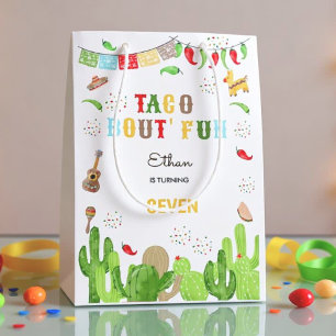 Taco bout fun fiesta mexican kids birthday medium gift bag