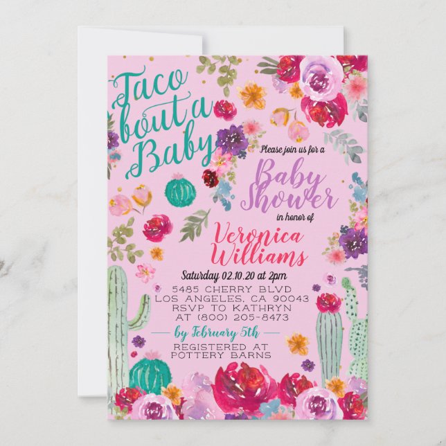 Taco Bout Love Baby Shower Invitation (Front)