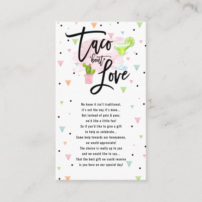 Taco Bout Love Bridal Shower Fiesta Insert (Front)