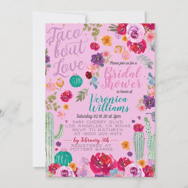 Taco Bout Love Bridal Shower Invitation (Front)