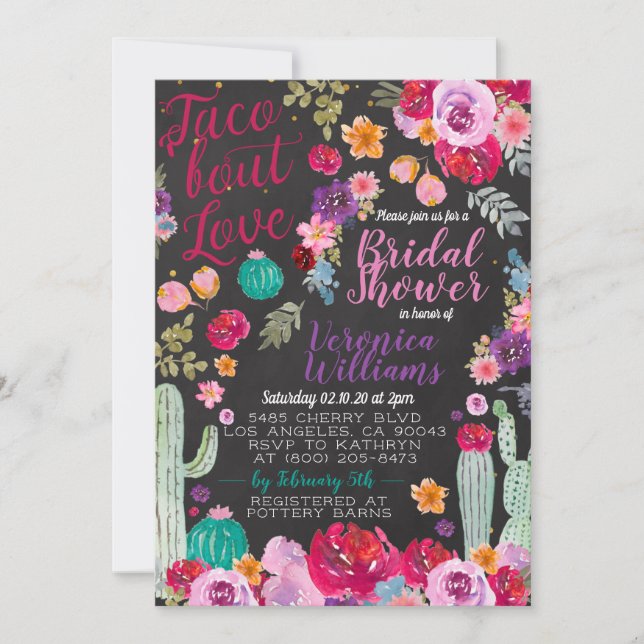 Taco Bout Love Bridal Shower Invitation (Front)