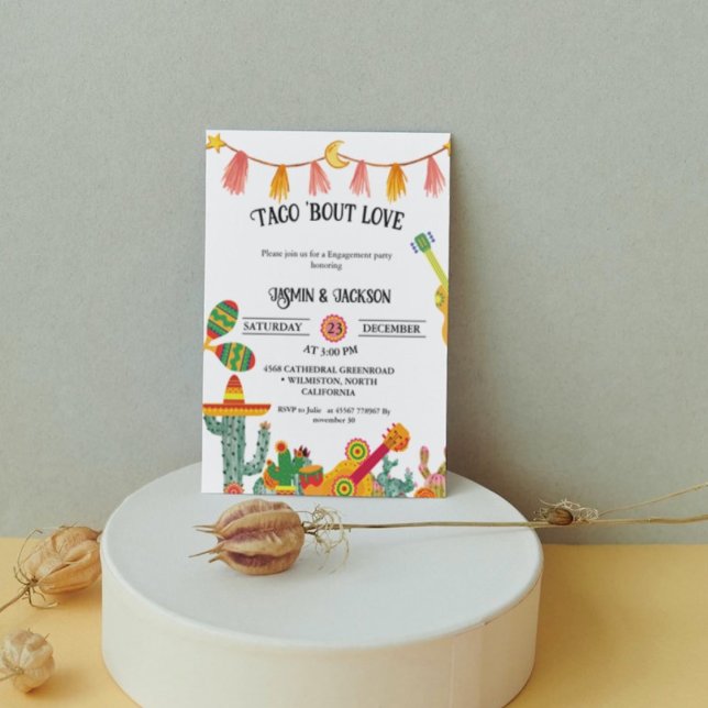 Taco 'Bout Love Cactus Engagement party  Invitation (Creator Uploaded)