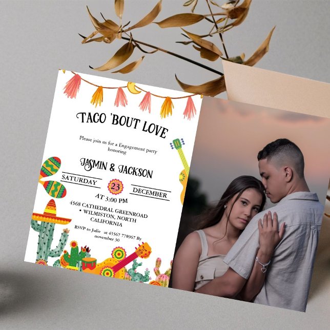 Taco 'Bout Love Cactus Engagement party  Invitation (Creator Uploaded)