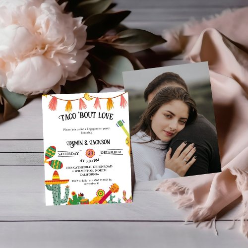 Taco Bout Love Cactus Engagement party  Invitation