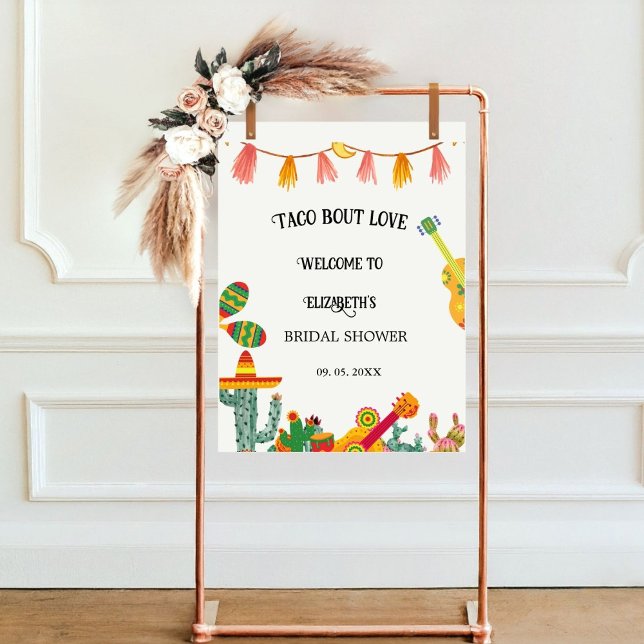 Taco bout Love cactus Taco Bridal Ahower Welcome  Poster (Creator Uploaded)