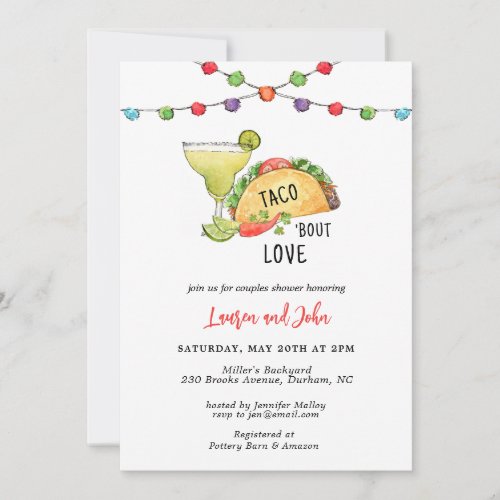 Taco Bout Love Couples Bridal Shower Fiesta  Invitation