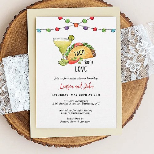 Taco Bout Love Couples Bridal Shower Fiesta  Invitation