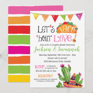 Taco bout Love - Couples Coed Bridal Invitation