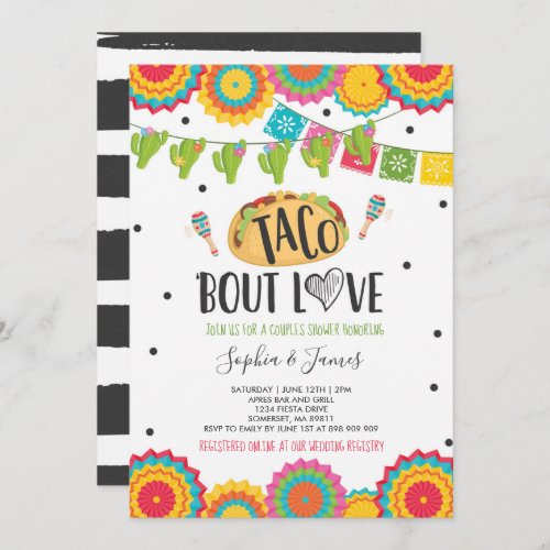 Taco Bout Love Couples Engagement Fiesta Party Invitation