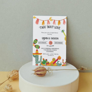 Taco 'Bout Love  Couples Shower Cactus Invitation