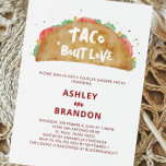Taco 'Bout Love Couples Shower Fiesta Invitation Postcard<br><div class="desc">Taco 'Bout Love invitation for a fun,  fiesta theme wedding shower. You may customize the text to fit your event.</div>