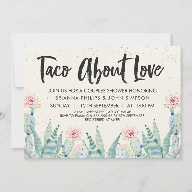 Taco 'Bout Love Couples Shower Invitation (Front)