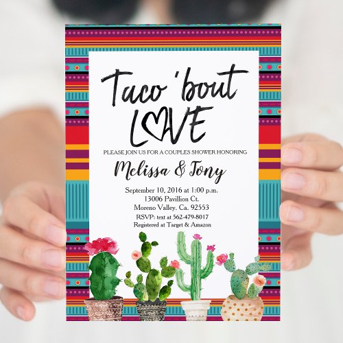 Taco Bout Love Couples Shower Invitation