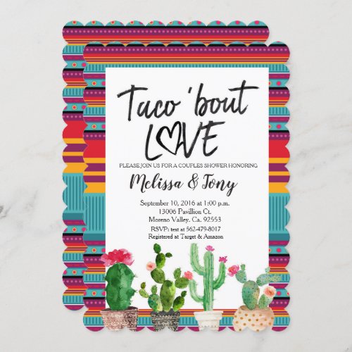 Taco Bout Love Couples Shower Invitation