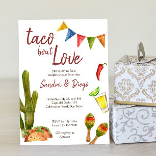Taco bout love couples shower Mexican fiesta Invitation