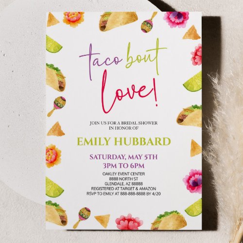 Taco Bout Love Fiesta Bridal Shower Invitation