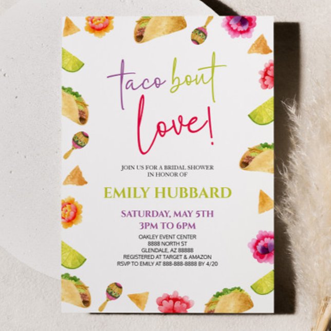 Taco Bout Love! Fiesta Bridal Shower Invitation (Creator Uploaded)