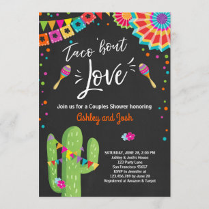 Taco Bout Love Fiesta Couples shower invitation