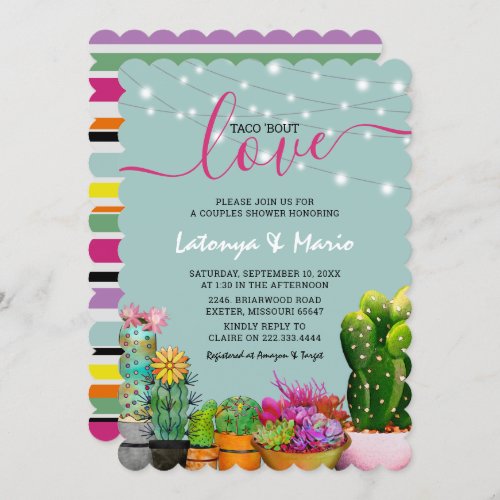 Taco bout Love Fiesta Couples Shower Invitation