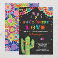 Taco Bout Love Fiesta Couples shower invitation
