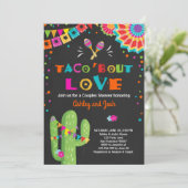 Taco Bout Love Fiesta Couples shower invitation (Standing Front)