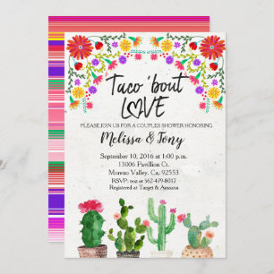 Taco Bout Love Fiesta Couples Shower Invitation