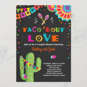Taco Bout Love Fiesta Couples shower invitation