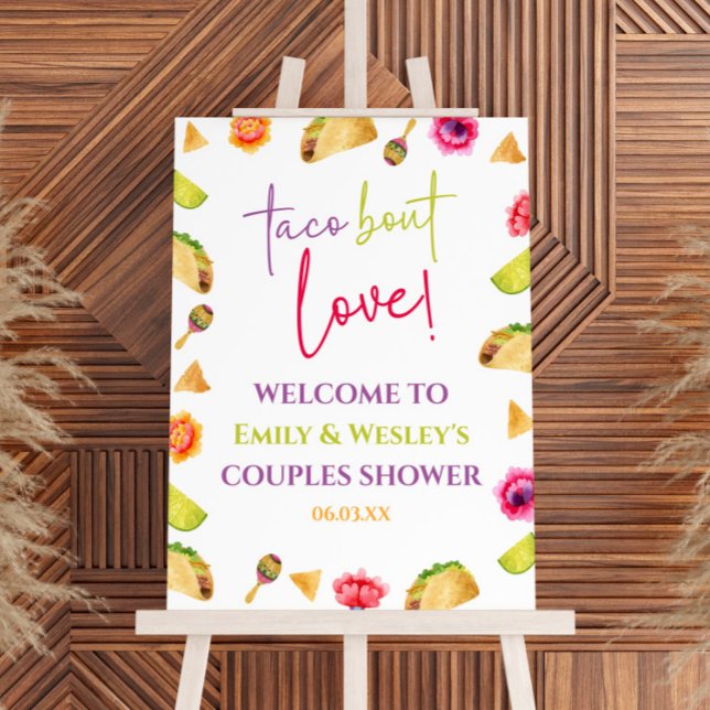 Taco Bout Love! Fiesta Couples Shower Welcome Sign (Creator Uploaded)