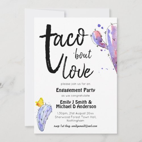 Taco Bout Love FIESTA ENGAGEMENT PARTY Cacti