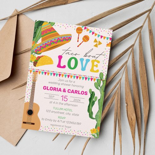 Taco bout Love Fiesta Mexican Couples Shower Invitation