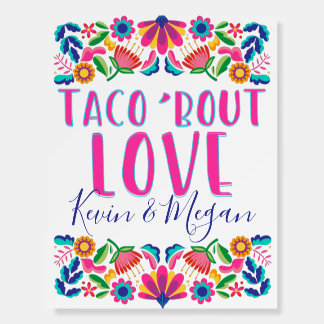 Taco Bout Love Fiesta Party Mexican Flowers Poster
