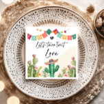 Taco Bout Love Fiesta Watercolor Cactus Shower Napkins<br><div class="desc">Set the tone for your party with these wonderful,  elegant looking napkins with a cactus fiesta theme. Soft pastel colors and hand drawn illustrations characterize this invitation suite. The Fiesta theme is perfect for a summer party.</div>